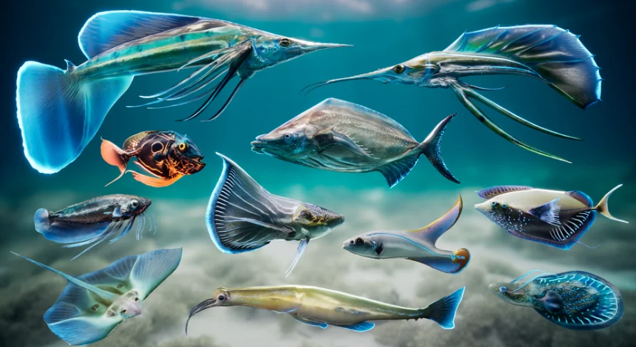 Alien Fish for School System - Scifi Fantasy Creatures