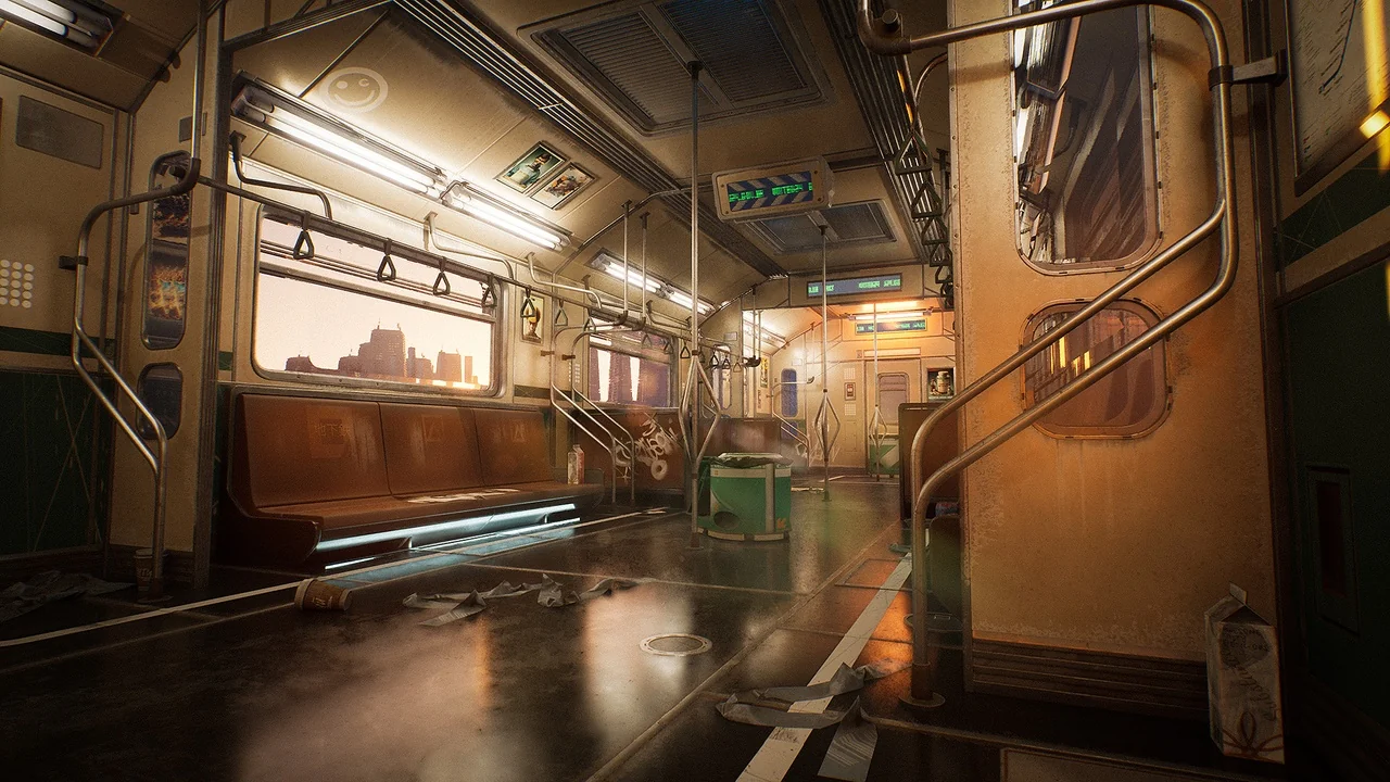 Cyberpunk Subway Train Kit