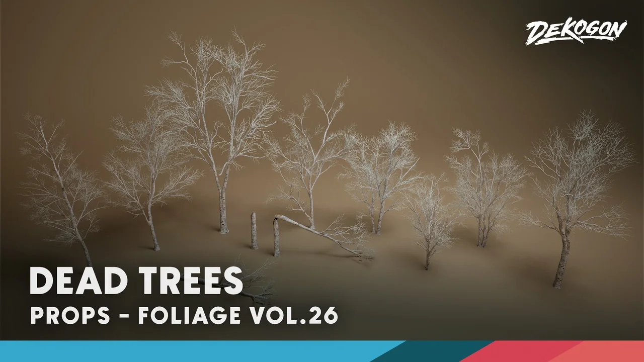 Foliage VOL.26 - Dead Birch Trees (Nanite + Low Poly)
