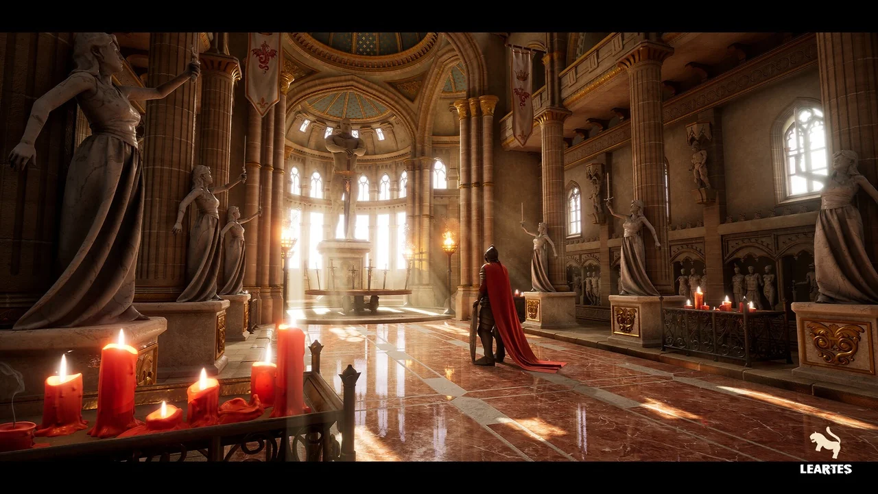 King Arthur Medieval Castle Interior Environment ( Castle Medieval Throne Room )