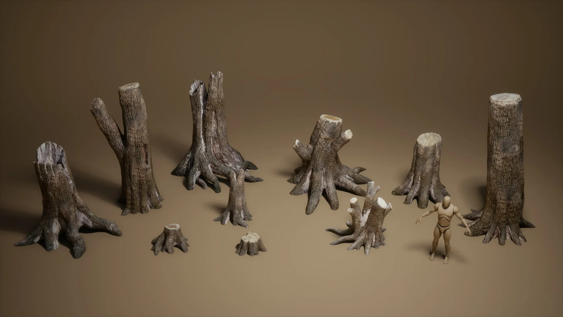 Foliage VOL.37- Tree Stumps (NANITE + LOW POLY)