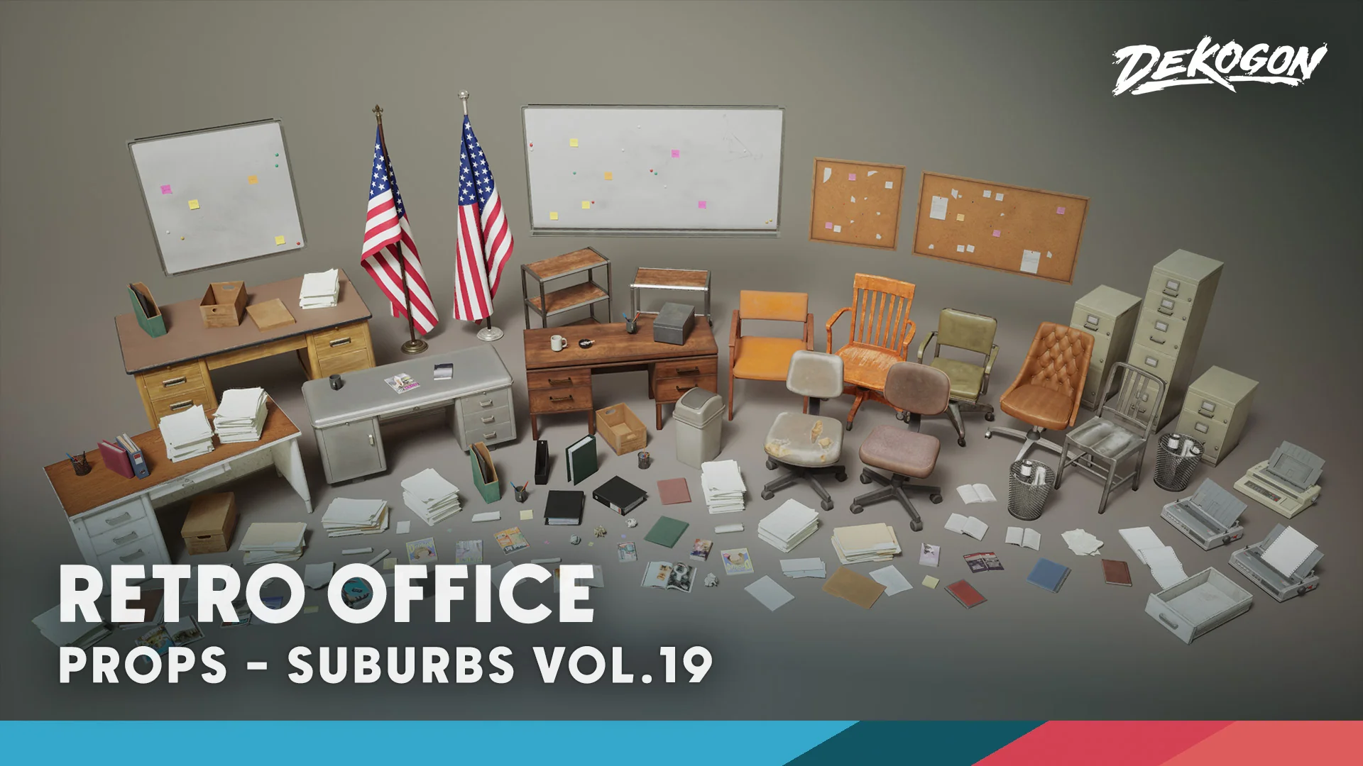 Suburbs VOL.19 - Retro Office (Nanite and Low Poly)