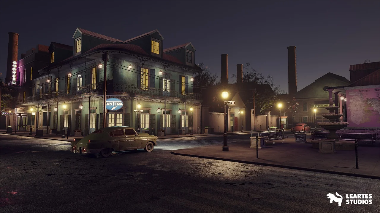 French Quarter Street Environment ( French Quarter Street Environment House 3D )