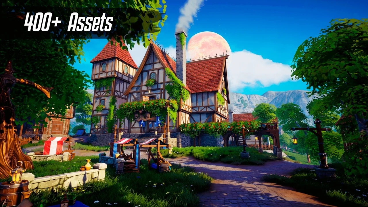 Stylized Village - Modular Stylized Fantasy Village Environment