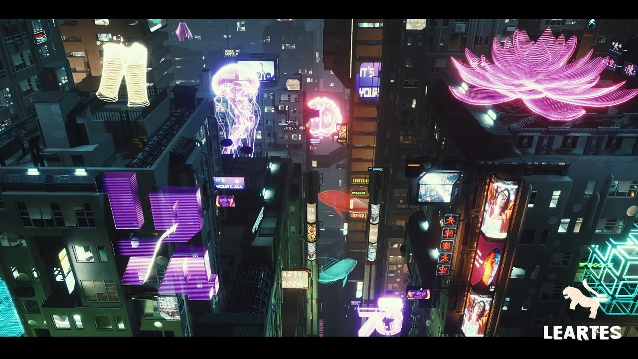 Cyberpunk Holograms / Neon Set ( Set of 33 Holograms )