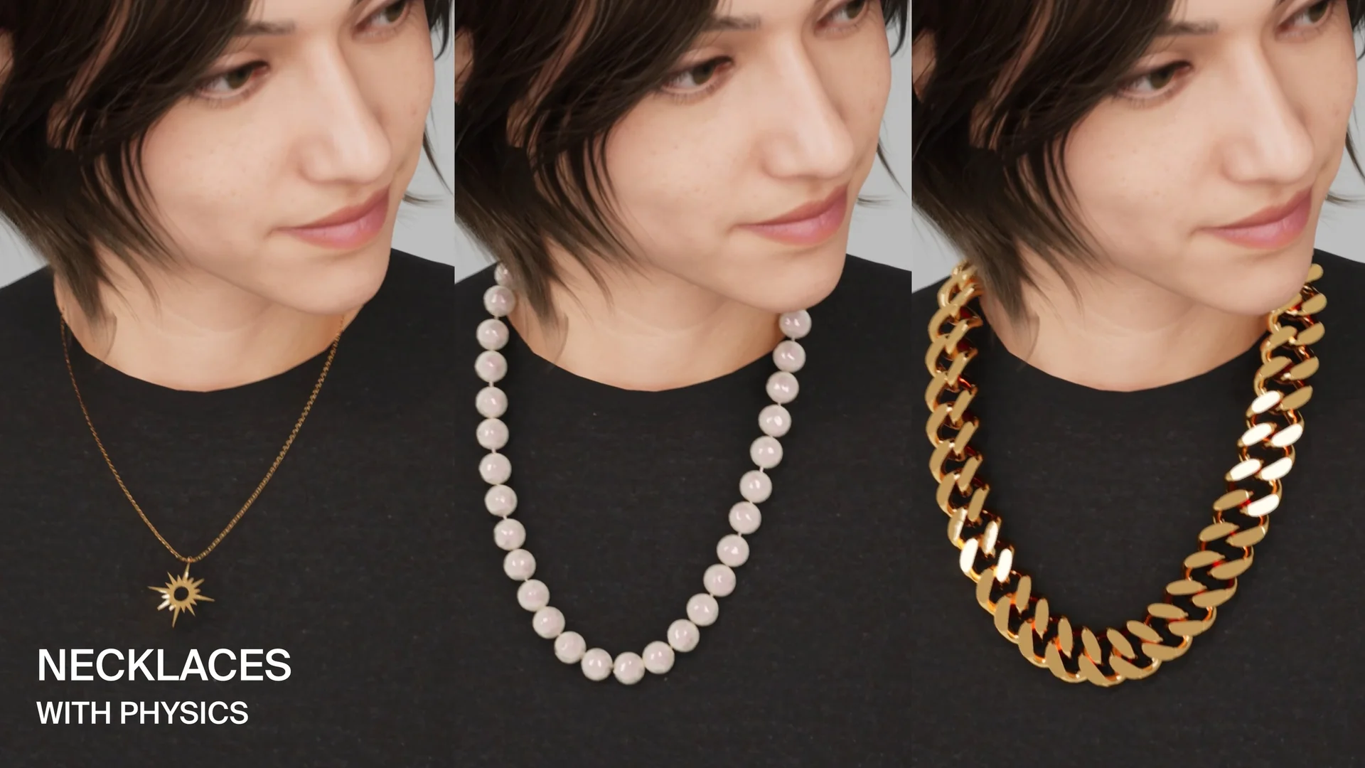 Real-Time Physics Necklaces for MetaHumans