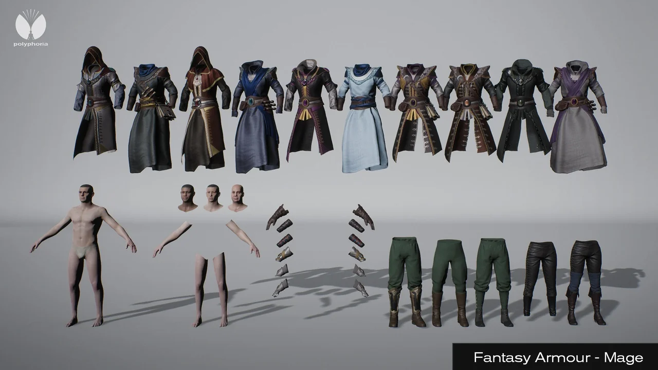 Fantasy Armour - Caster / Mage / Sorcerer / Wizard - Metahuman