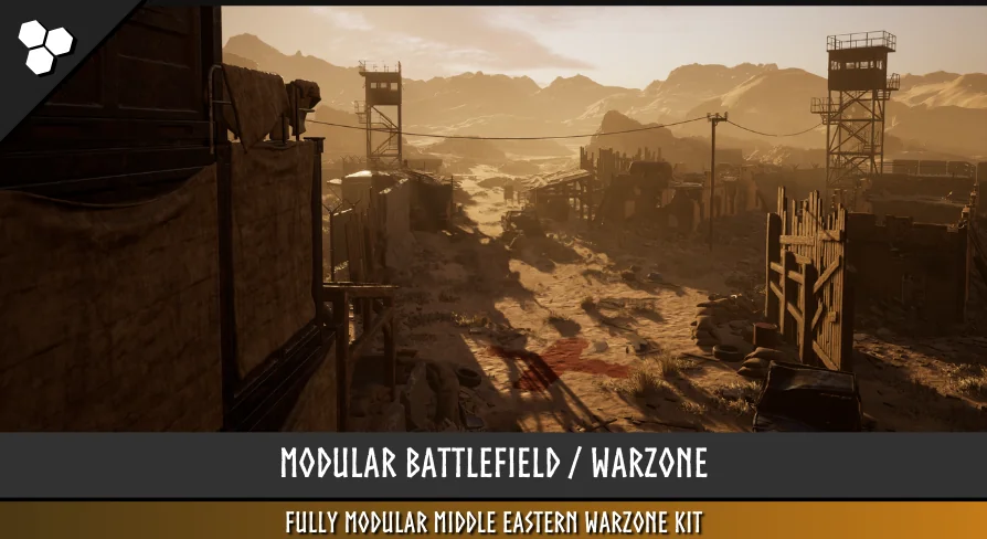 Modular Battlefield / Warzone (Battlefield, Warzone, Desert, Desert Town)