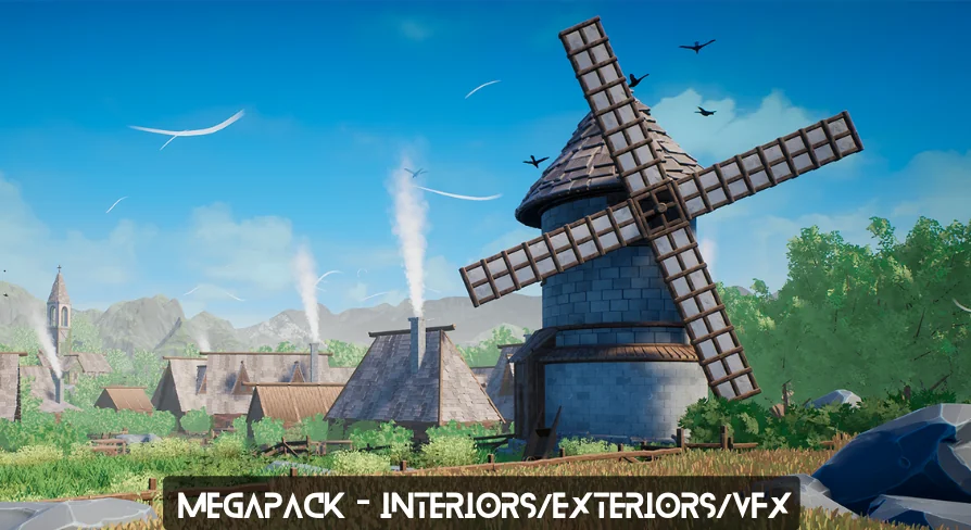 Modular Medieval Village (Medieval Village, Stylized Village, Fantasy Village)
