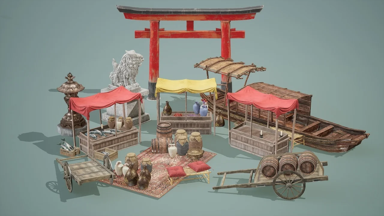 Feudal Japan Exterior Props Vol1