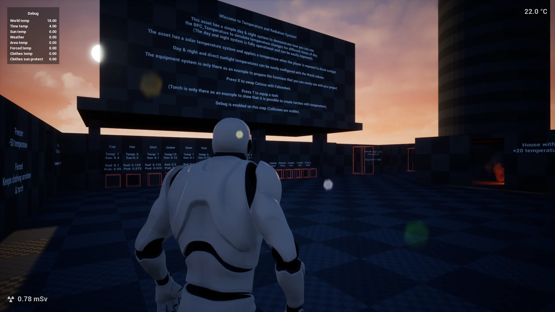 Temperature and Radiation System (Replicated - With day and night)