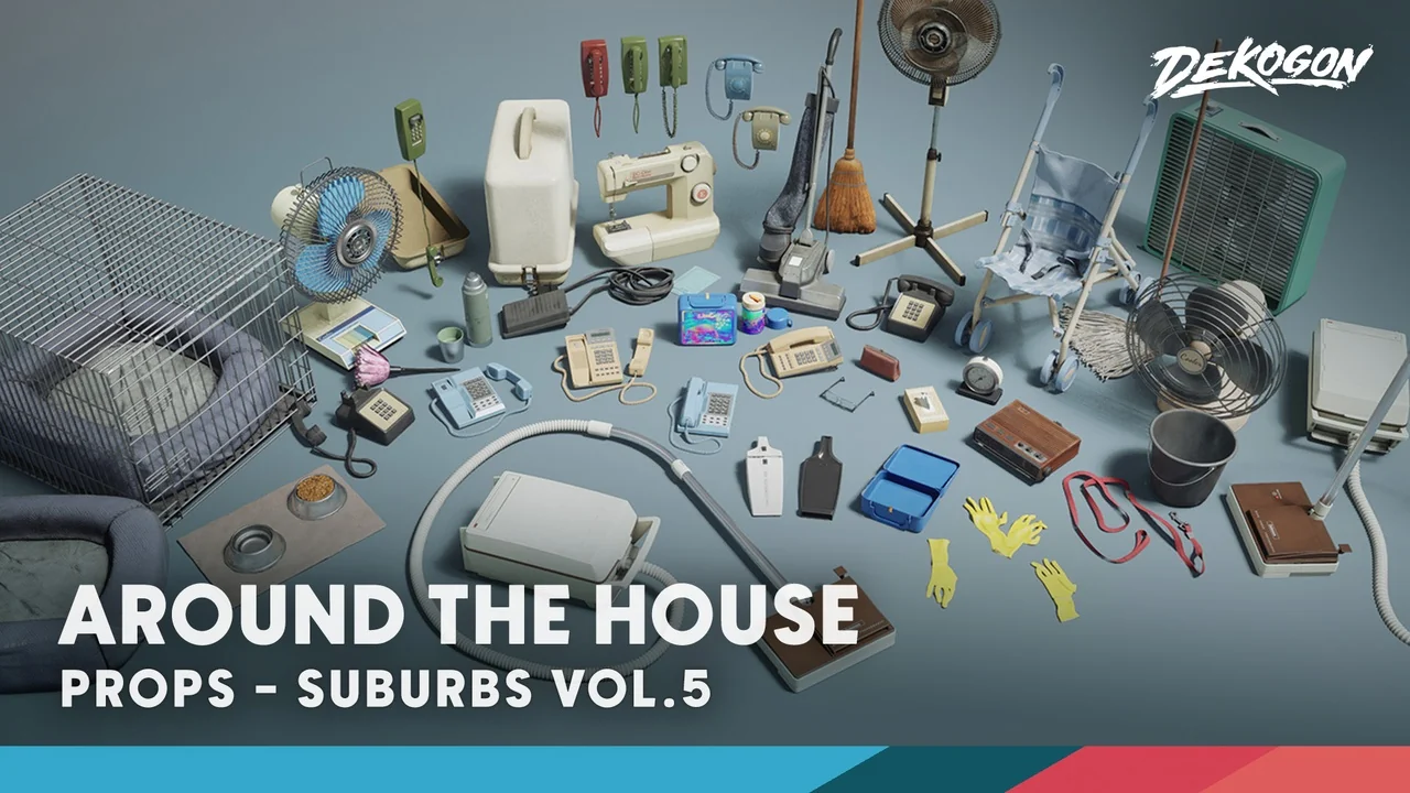 Suburbs VOL.5 - Around the House Retro (Nanite and Low Poly)