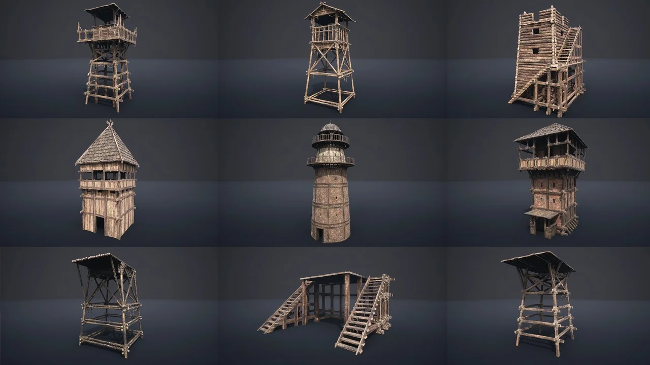 Medieval Watchtowers and Platforms - v1