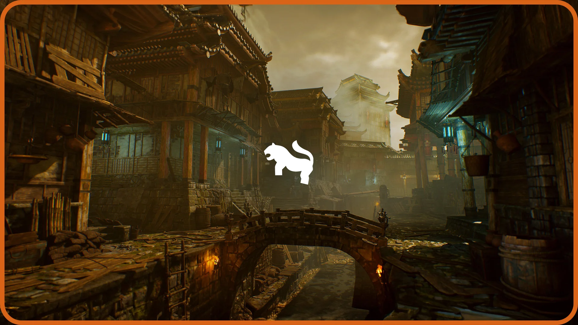 Asian Canal Environment (Asian Canal Environment Asian Ancient Bridge Old 3D )