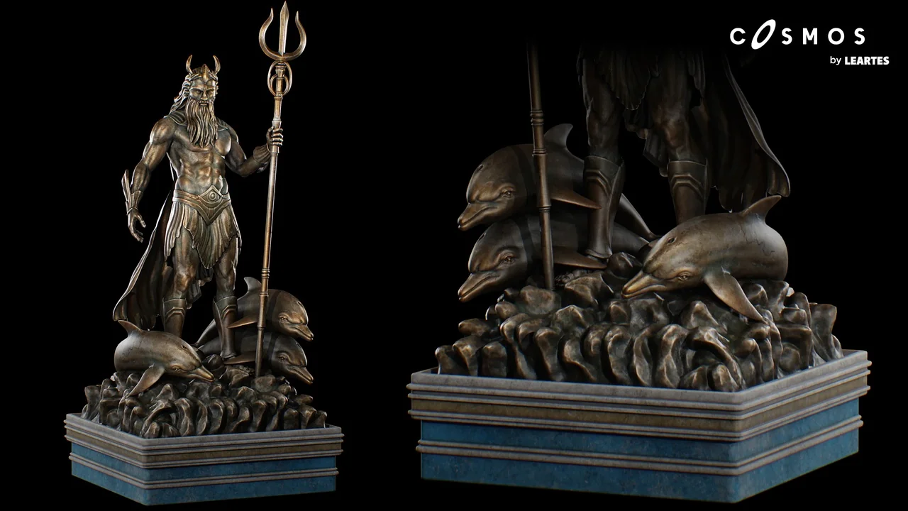 Poseidon Statues ( Poseidon Statues Statue Ancient Mythical Roman Prop 3D Art )