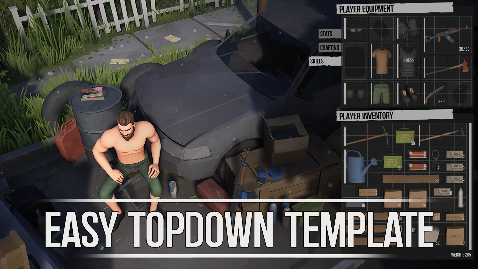 Easy TopDown Template V2.1 | Survival Action Shooter Top Down RPG