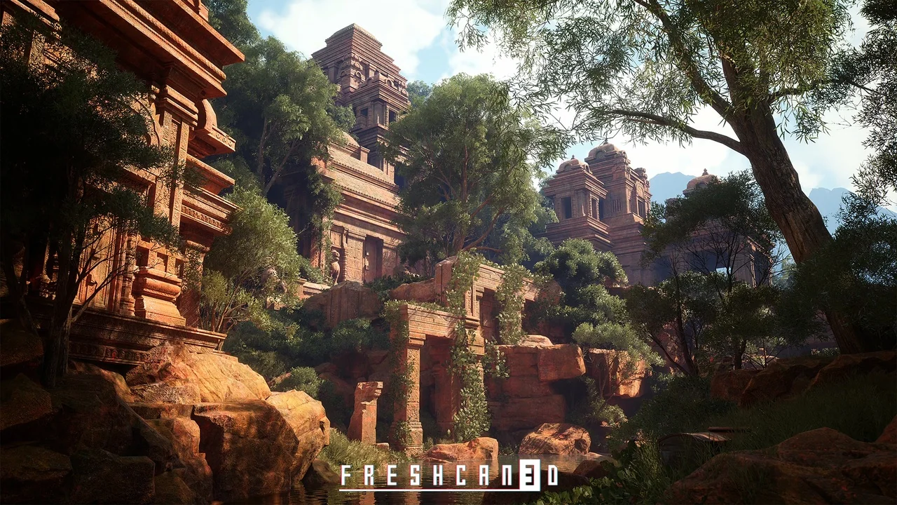 Ancient Temple Environment ( Temple, Ancient Tropical Temple, Ancient , Temple )