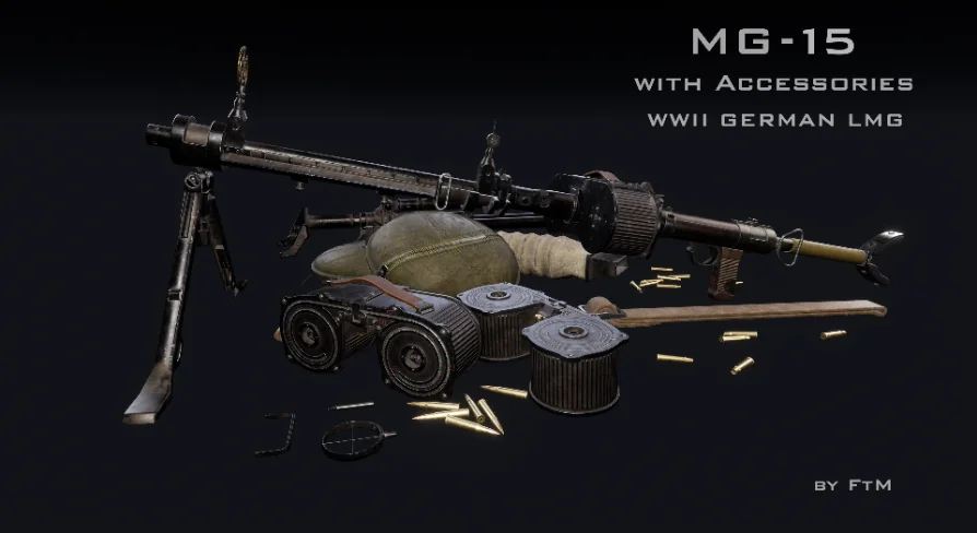 MG-15 with Accessories (WWII German LMG)
