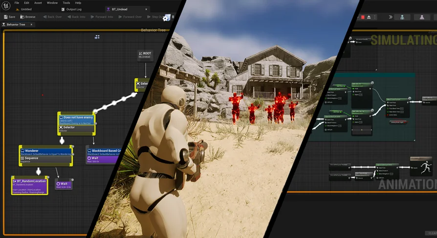 Demonstrating Animation Blueprints and AI for Gameplay Designers