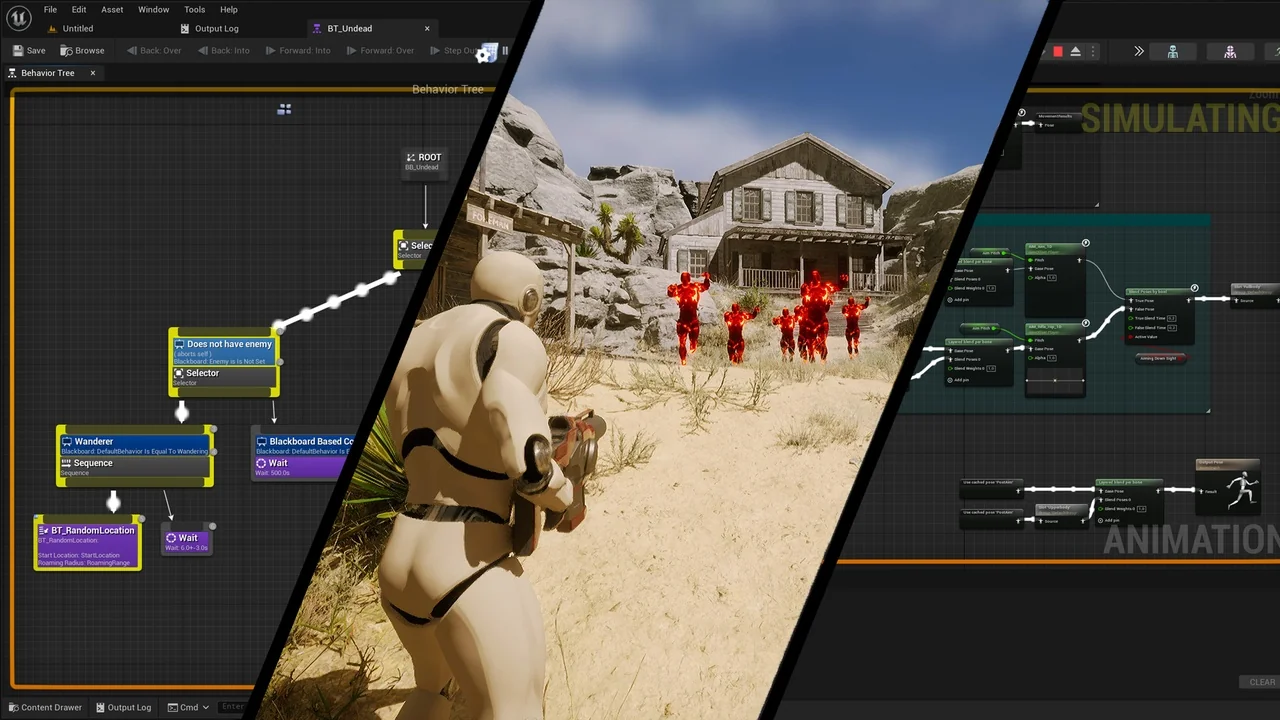 Demonstrating Animation Blueprints and AI for Gameplay Designers