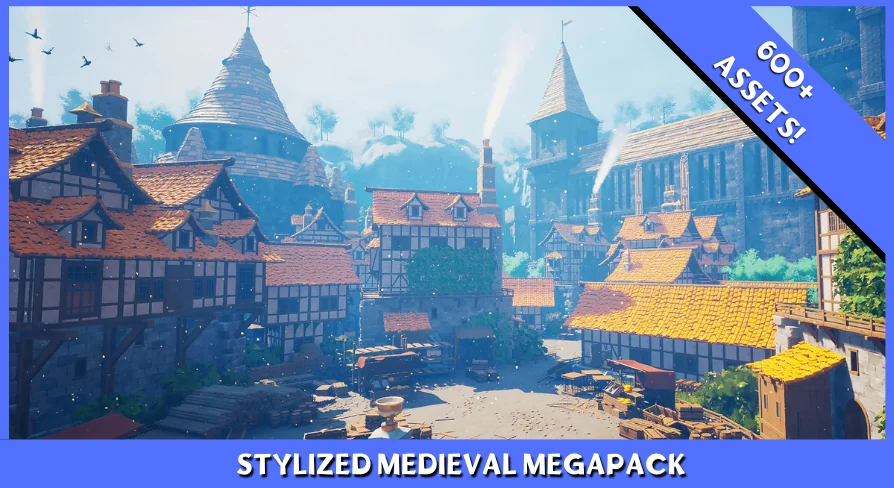 Fantasy Medieval Kingdom (Stylized Castle, Town, Village, Dungeon, Kingdom)